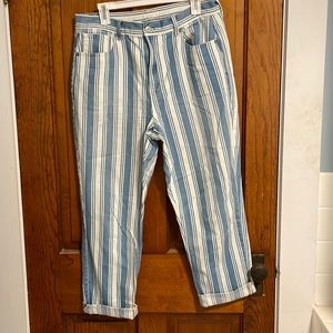 American Eagle Striped Mom Jeans